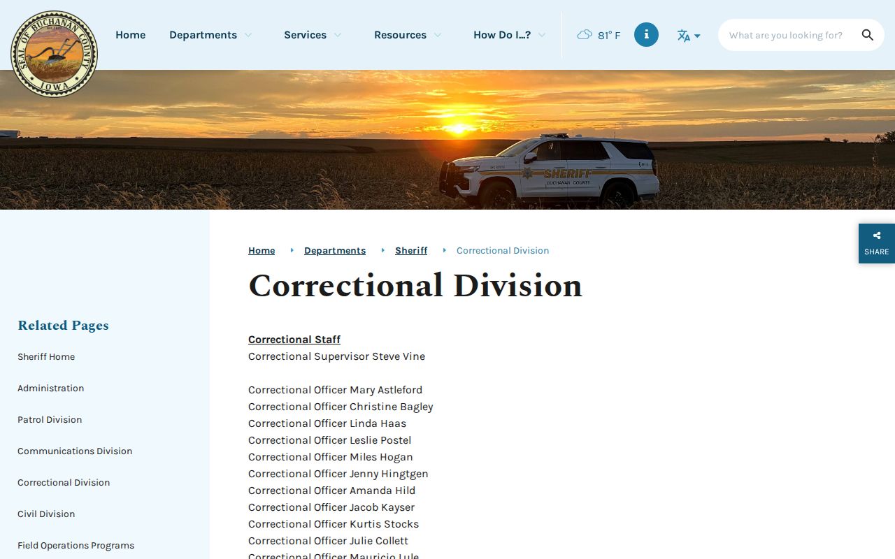 Buchanan County active warrant distinction from jail custody records