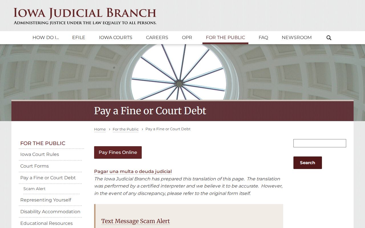 Buchanan County warrant record payment channel instructions