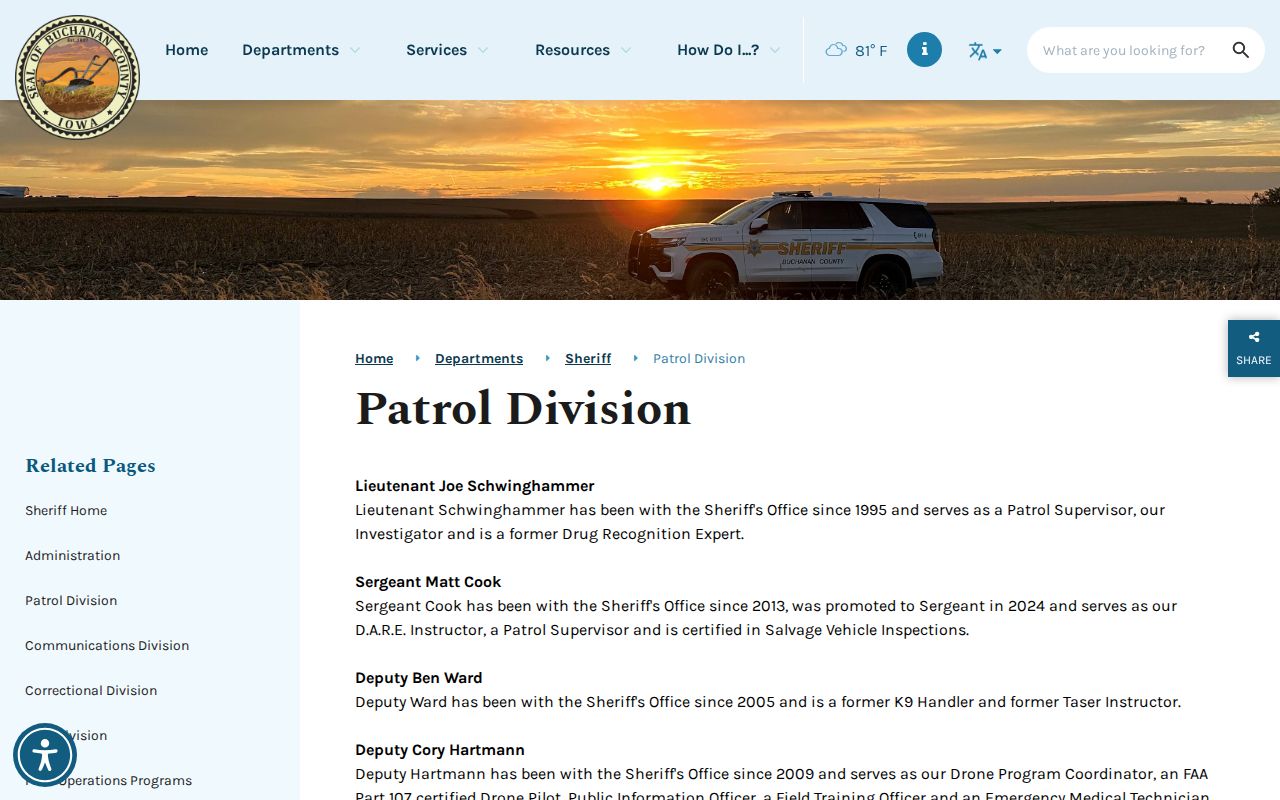 Buchanan County warrant patrol coverage for eight contract cities